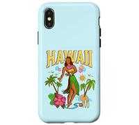 Hula Girl Hawaii Aloha Beach Vibes Retro Pinup Hawaiian Case for iPhone X/XS