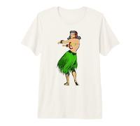 Hula Girl Hawaiian Vacation Hawaii Dancer Pin Up Premium T-Shirt