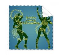 Hula Green Silhouette Brazilian Carnival Slogan Brazil Cultural Elements Glasses Cloth Cleaning Cloth Gift Phone Screen Cleaner 5pcs