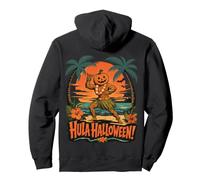 Hula Halloween Party Pumpkin Tiki Luau Beach Pullover Hoodie