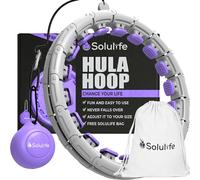 Hula Hoop Adult Weight Loss and Massage, 24-Piece Hula Hoop for Weight Loss, Trains HIPS, Legs, Buttocks, Hoopie That Never Falls, Hoola Hoop with Ball Including Bag