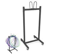 Hula Hoop and Jump Rope Organizer Cart with Wheels, Floor Standing Hula Hoop Stand Holde, Hanging Hula Hoop Cart, Ideal for Elementary PE