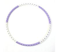 Hula Hoop for Adult Weighted Hula Hoop for Beginner, Detachable 6 Section Hula Hoops for Fitness, Ideal for Weight Loss, Body Shaping, Gymnastics, Dance, Playing,White Purple