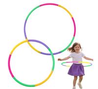 Hula Hoop for Kids - 2 Pcs Adjustable Hula Hoops with 6 & 8 Section Detachable Design, Lightweight Plastic Hula Hoops for Children’s Fitness, Dance, Play, Training & Fun Gift for Ages 3-8
