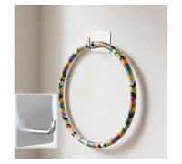 Hula Hoop Hook Storage Rack Heavy Duty, Hole-Free Gymnastics Ring Fixing Kit, Stainless Steel Wall-mounted Strong Adhesive Hooks(Silver)