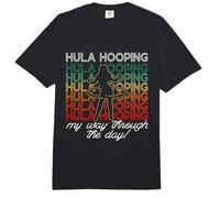 Hula Hooping My Way Through Retro Loves Hoop Dancing Hooping Comfort Colors Adult Heavyweight T-Shirt