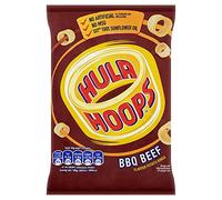 Hula Hoops BBQ Beef Flavour Potato Rings 34g (Pack of 32 x 34g)