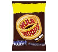Hula Hoops BBQ Beef Flavour Potato Rings Crisps 34g Case of 48