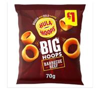Hula Hoops Big Hoops BBQ Beef Crisps 70g PM x Case of 20