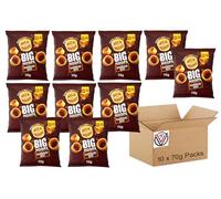 Hula Hoops Big Hoops Crisps 70g, PMP (10 Packs, BBQ Beef)