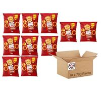 Hula Hoops Big Hoops Crisps 70g, PMP (10 Packs, Salted)