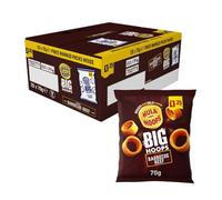 Hula Hoops Big Hoops Potato Rings Crisps (20 x 70g, BBQ Beef)