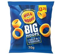 Hula Hoops Big Hoops Salt & Vinegar Crisps 70g (Pack of 20)