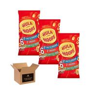 Hula Hoops Crisps Variety | BBQ, Cheese & Onion, Original, Ready Salted, Salt & Vinegar - Classic British Crisps | Flavored Snack Lunchboxes (Pack 3, 2xSalt & Vinegar-2xOriginal-2xCheese & Onion)