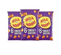 Hula Hoops Crisps Variety | BBQ, Cheese & Onion, Original, Ready Salted, Salt & Vinegar - Classic British Crisps | Flavored Snack Lunchboxes (Pack 3, 6 x Smoky Bacon)