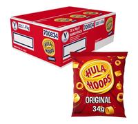 Hula Hoops Crunchy Potato Crisp Rings 32 x 34G Full Box (Original Salted)