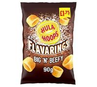 Hula Hoops Flavarings Big'N'Beefy Crisps 90g, £1.75 PMP | Case of 8