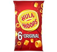Hula Hoops Multipack Crisps - 6 x 24g Bags | Crunchy Potato Rings Snack | Family Pack (Original Multipack Crisps 6x24g)