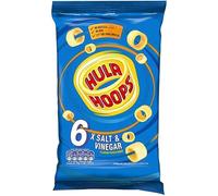 Hula Hoops Multipack Crisps - 6 x 24g Bags | Crunchy Potato Rings Snack | Family Pack (Salt & Vinegar Multipack Crisps 6x24g)