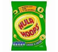 Hula Hoops Potato Crisps 32 X 34G Full Box (Cheese & Onion)