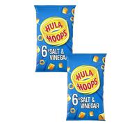 Hula Hoops Salt & Vinegar Crisps, 6 Pack, 24g, Pack of 2