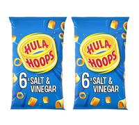 Hula Hoops Salt & Vinegar Multipack Crisps 6 Pack 6 x 24g (2 Pack), Cooked with 100% Sunflower Oil, No MSG, No Artificial Flavours or Colours, Suitable for Vegetarians