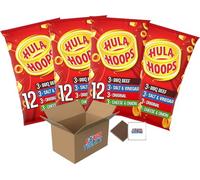 Hula Hoops Variety Multipack Crisps (48x24g) BBQ Beef, Salt & Vinegar, Cheese & Onion & Original - Boxed Treatz
