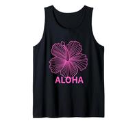 Hula Hula for Lesson Aloha Tropical Hawaii Hibiscus Cute Popular Plumeria Hawaiian Black Tank Top