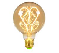 HULA Vintage Edison Light Bulb, 40W Edison Screw Bulb Dimmable Vintage Light Bulbs E27 Decorative Light Bulbs Warm (G95 Heart, Brown Glass)