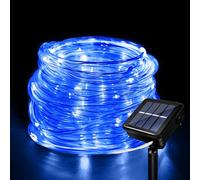 Hulaiyaa Outdoor Solar LED Rope Lights 39ft Solar Garden Rope Lights 100 LEDs Fence Solar Rope Lights Waterproof 8 Modes Solar String Lights for Christmas Decoration Home Yard Party Tree