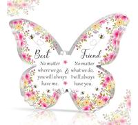 HULALA Best Friends Gifts For Women Girls Best Friend Birthday Gifts Friendship Gifts For Women Best Friend Butterly Acrylic Plaque For Christmas Long Distance