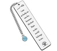 HULALA Best Nan Bookmark Gifts for Mothers Day Birthday Christmas from Grandchildren I Am As Lucky As Can Be Because The Best Nan in The World Belongs to Me