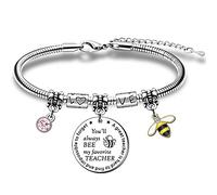 HULALA Best Teacher Bracelet Thank You Teacher Gifts For Women You Will Always Been My Favorite Teacher And Of Term Christmas Birthday Leaving Appreciation