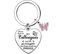 HULALA Chance Made Us Colleagues Keepsake Keyring Keychain Key Ring Colleague Leaving Farewell Gifts For Women Work Bestie Friends