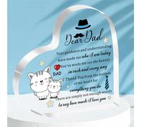 HULALA Dad Acrylic Plaque Gifts Father's Day Gifts From Daughter Son,Dad Birthday Gifts,Dad Gifts For Valentines Christmas Presents
