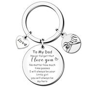 HULALA Dad Fathers Day Keyring Gifts From Daughter For Birthday Christmas Valentines I Will Always Be Your Little Girl You Will Always Be My Hero