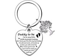 HULALA Daddy to Be Keyring Keychain Father's Day Gifts from Bump I Can't Wait to Meet You Key Rings