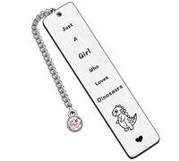 HULALA Dinosaur Bookmark Gifts for Girls Birthday Christmas Presents Friend Dinosaur Lover Just A Girl Who Loves Dinosaurs