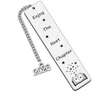 HULALA Enjoy The Next Chapter Bookmark Inspirational 2026 Graduation Retirement Birthday Book Lover Gifts for Women Men Seniors Colleague Leaving New Job New Daddy Mummy Gift Him Her