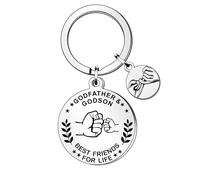 HULALA Godfather And Godson Best Friends For Life Family Tree Keyring Keychains For Christening Birthday Christmas
