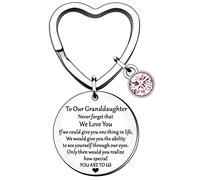 HULALA Granddaughter Keyring Gifts From Grandparents To Our Granddaughter Key Ring Keychain For Women Girls Birthday We Love You