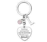 HULALA Initial Keyring Alphabet Letter Keychain Inspirational Gifts For Women Girls Best Friend Daughter Sister Motivational Birthday Christmas Gifts Car Key Ring Bag Charm (L)