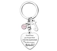HULALA Initial Keyring Alphabet Letter Keychain Inspirational Gifts For Women Girls Best Friend Daughter Sister Motivational Birthday Christmas Gifts Car Key Ring Bag Charm (J)