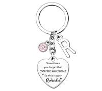 HULALA Initial Keyring Alphabet Letter Keychain Inspirational Gifts For Women Girls Best Friend Daughter Sister Motivational Birthday Christmas Gifts Car Key Ring Bag Charm (R)