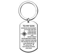 HULALA Inspirational Son Gifts From Mum To My Son Keyring Keepsake Keychain For Men Boys Birthday Christmas Graduation