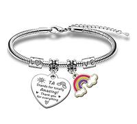 HULALA TA Bracelet Teaching Assistant Gifts For Women TA Stands For Totally Amazing Thank You For Everything