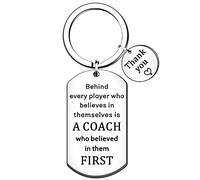 HULALA Thank You Football Coach Gifts For Men Women Keyring Keychain Key Rings Behind Every Player Who Believes In Themselves Is A Coach Who Believed In Them First