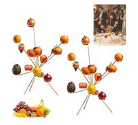 hulaliu Exploding Fruit Bowl,Creative Home Decor Fruit Rack,Fireworks on The Dinner Table, 360° Floating Style Display Fruits, Kitchen Dining Table Centerpiece Decor (Gold, 2pcs)