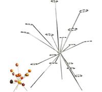 hulaliu Exploding Fruit Bowl,Creative Home Decor Fruit Rack,Fireworks on The Dinner Table, 360° Floating Style Display Fruits, Kitchen Dining Table Centerpiece Decor (Silver, 1pc)