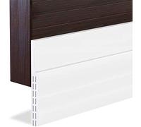 Hulameda [Upgraded] Large Gap Door Draft Stopper, 3-2/5"W Widened Door Sweep for Interior and Exterior Doors - Guard Against Drafts, Dust, Noise and Unwanted Animals| 3-2/5"W x 39"L, White